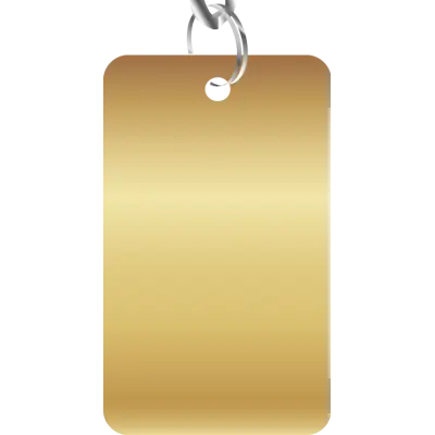 Брелок прямоугольный позолоченный