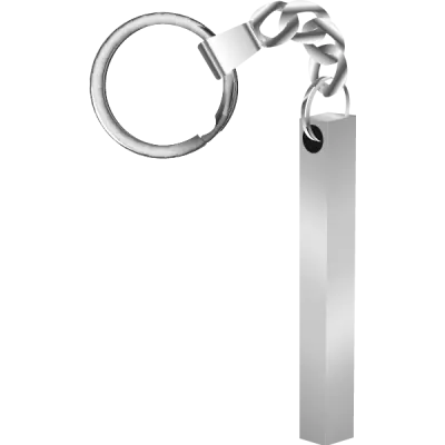 Брелок слиток серебристый