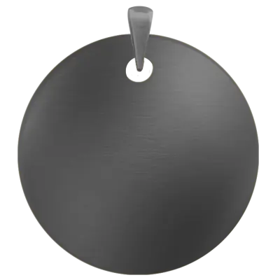 Брелок круглый черный