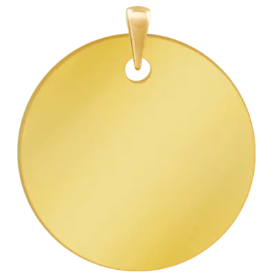 Брелок круглый позолоченный