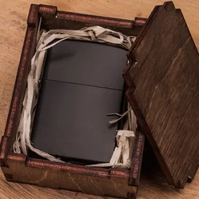 Зажигалка черная матовая