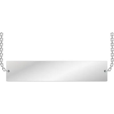 Именная подвеска серебристая