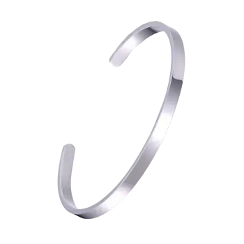 Стальной браслет изогнутый 4 мм