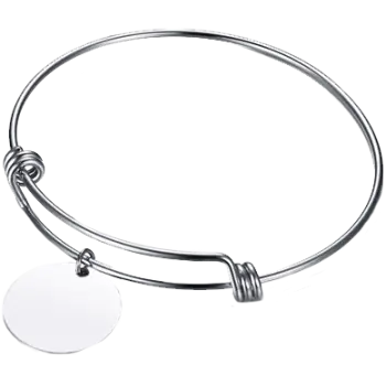 Стальной браслет с кружком