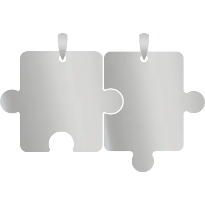 Кулон "Пазлики" позолоченный